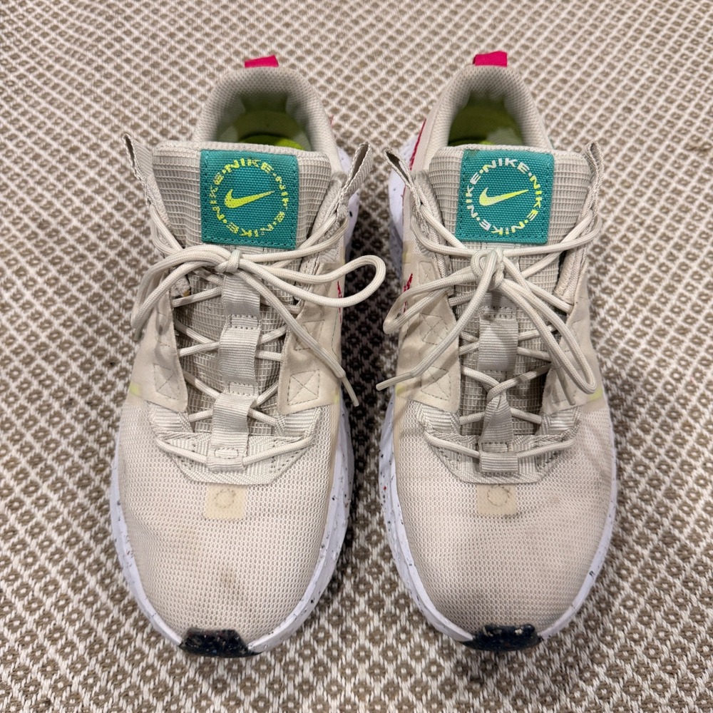Nike Crater Impact Light Bone Stone Green Pink Speckled Running Shoes Mens 10.5